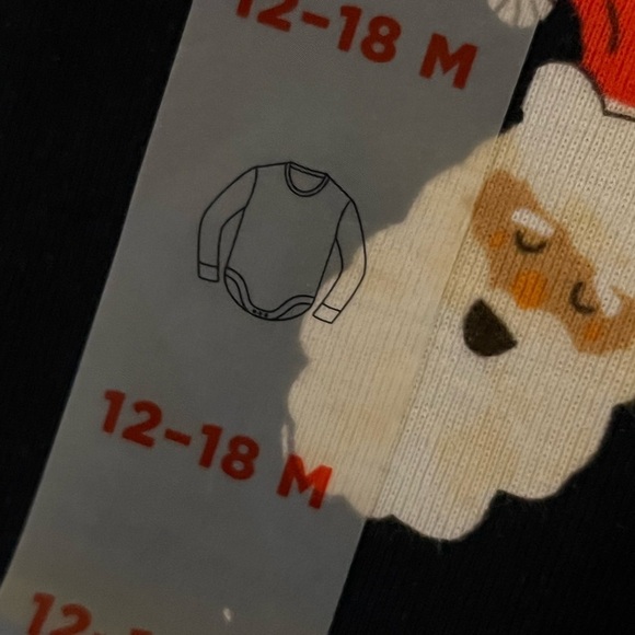 Old Navy Santa Faces Christmas Onesie 12-18M New with tags! - Picture 4 of 5